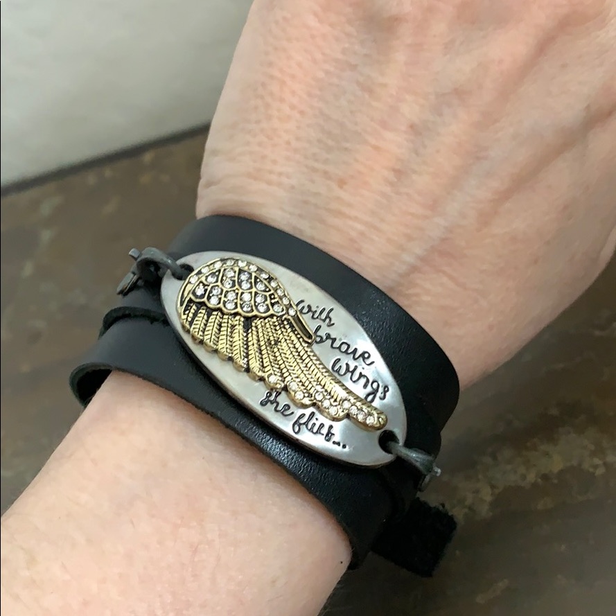 Nwt With Brave Wings She Flies Adjustable Cuff